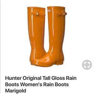Hunter original tall gloss rain boots size 6 EU37